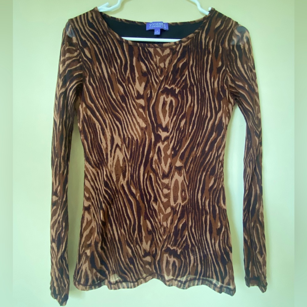 Brown Marble Mesh Shirt